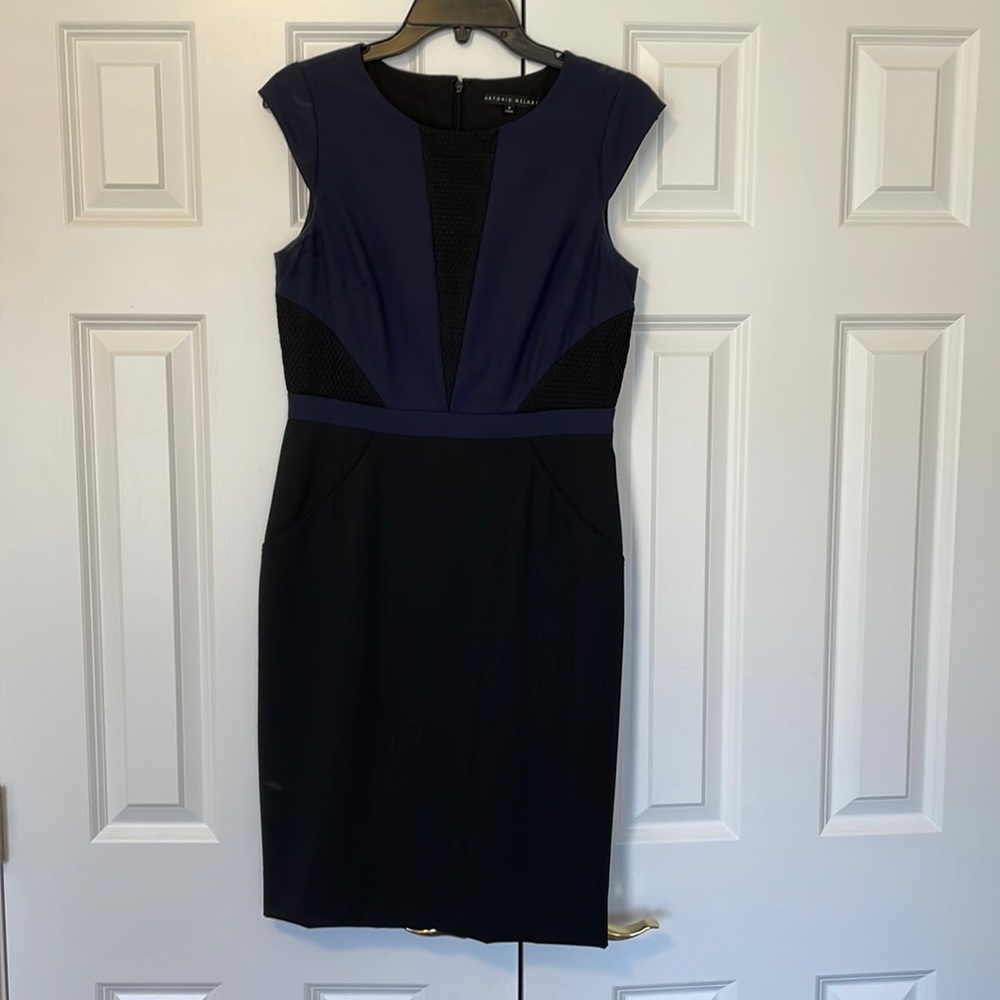 Antonio Melani navy and black mini dress